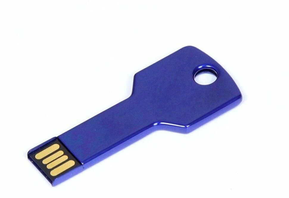 Подарочный USB-накопитель ключ синий 32GB оригинальная сувенирная флешка
