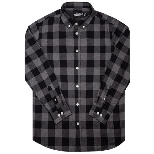 Рубашка мужская / Street Soul / Клетка 0138 / серо-чёрный / (XXXL)