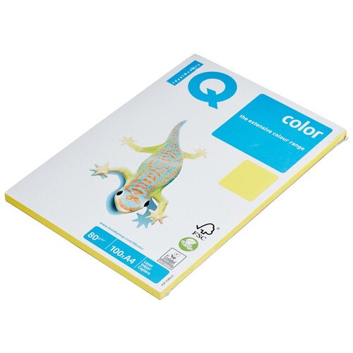 Бумага IQ Color A4 80 г/м², 100 л, канареечно-желтый CY39