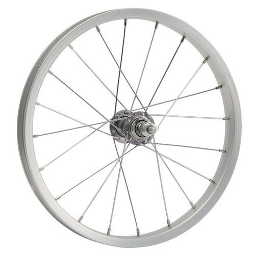 фото Колесо 18" переднее(без резины), одинарный алюм.обод 28 отв, втулка сталь, гайка stg