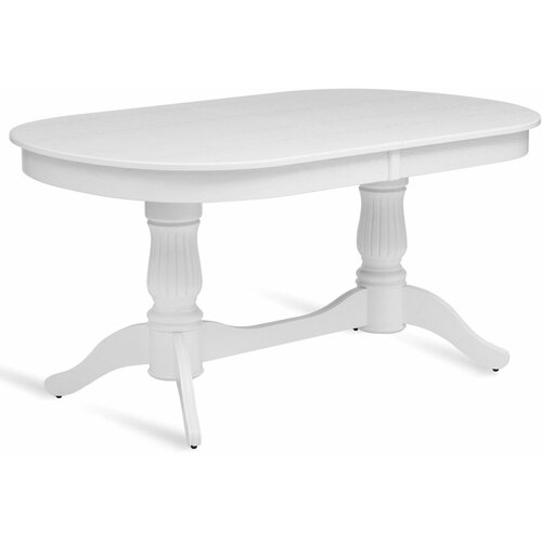 Стол кухонный деревянный раздвижной Кайнс 160(200;240)х100 Белый