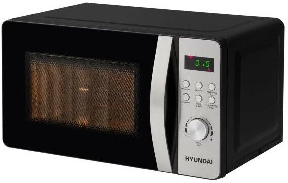 Микроволновая печь Hyundai HYM-D2074, 700Вт, 20л, черный /серебристый - фотография № 1
