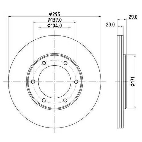 фото Тормозной диск nisshinbo nd2015k для nissan patrol iv