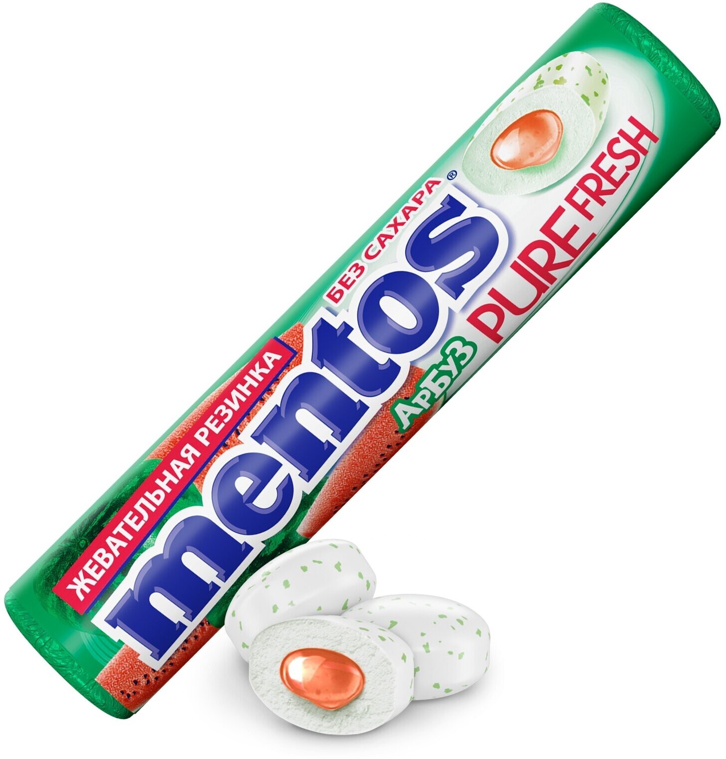 Жевательная резинка MENTOS Ролл арбуз, 15, 5г - ментос - фотография № 4