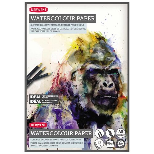 Альбом для акварельных карандашей Derwent Watercolour Pads 21 х 14.8 см (A5), 300 г/м², 12 л. A5 21 см 14.8 см 300 г/м²