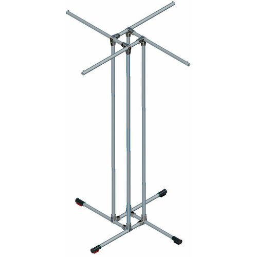 Напольное островное металлическое вешало для одежды на круглой трубе 