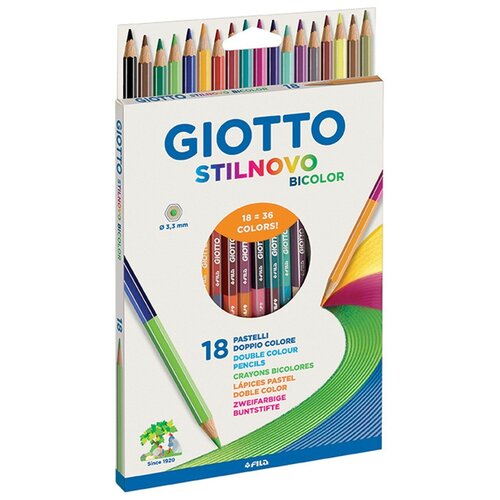 GIOTTO Цветные карандаши Stilnovo Bicolor 36 цветов (257200), 36 шт.