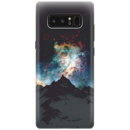 фото Cиликоновый чехол на samsung galaxy note 8 / самсунг ноут 8 с принтом "горы и звезды" gosso