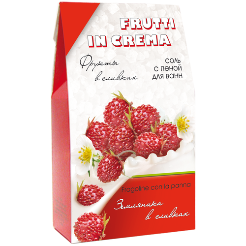 Северная жемчужина Соль для ванн Frutti in Crema Земляника в сливках, 500 г, 1 л