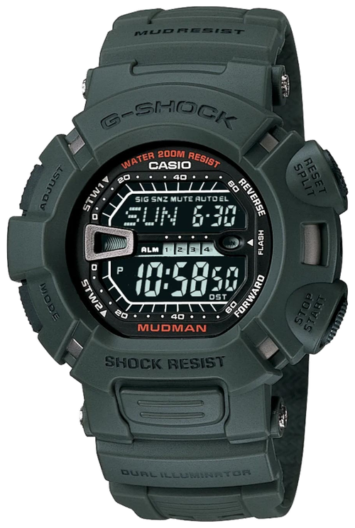 Наручные часы CASIO Наручные часы мужские Casio G-Shock G-9000-3V, зеленый, хаки