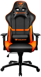 Компьютерное кресло COUGAR Armor игровое, обивка: искусственная кожа, цвет: черный/оранжевый