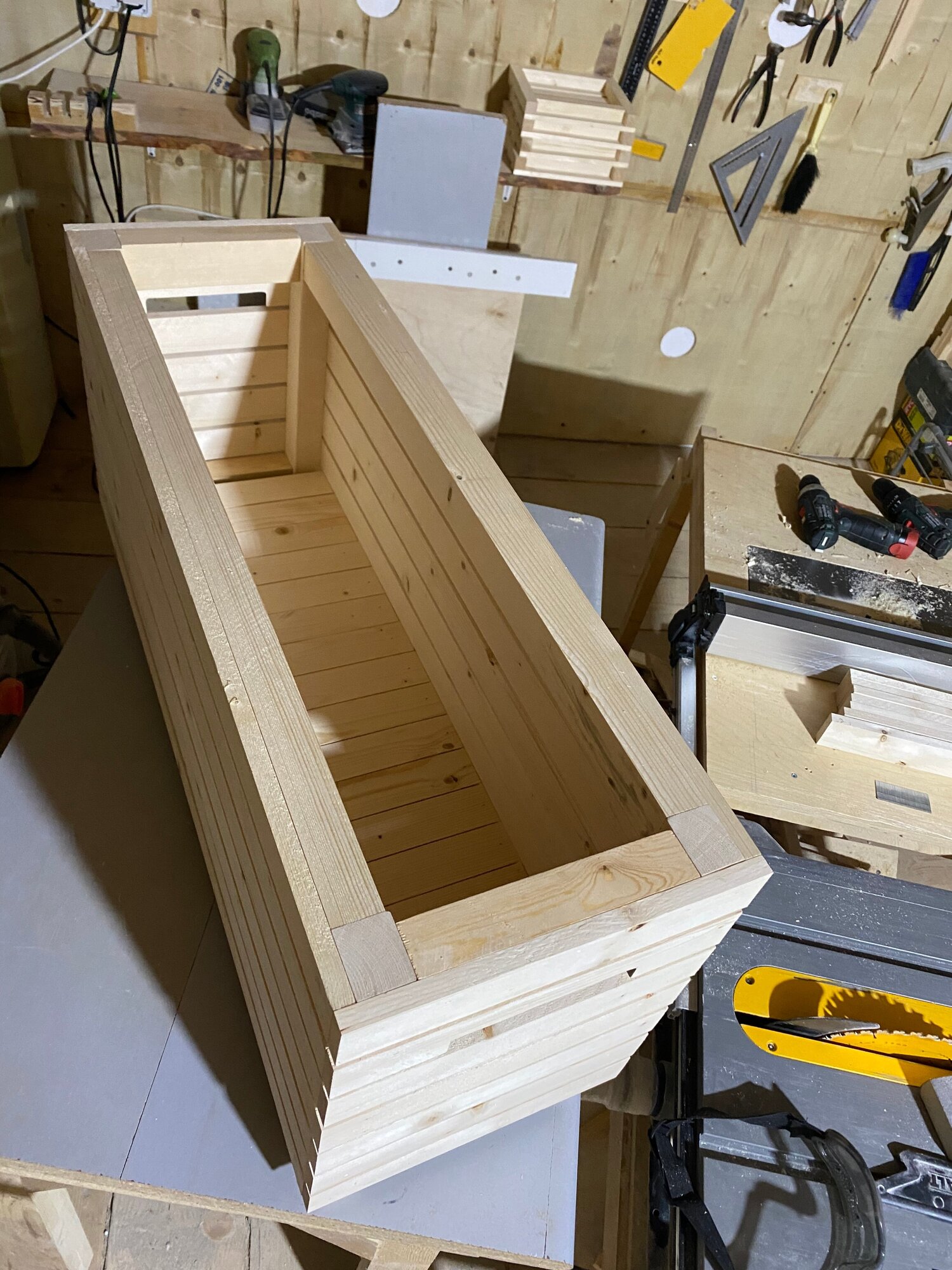 Ящик-скамья деревянный 930х300х450 мм - фотография № 4