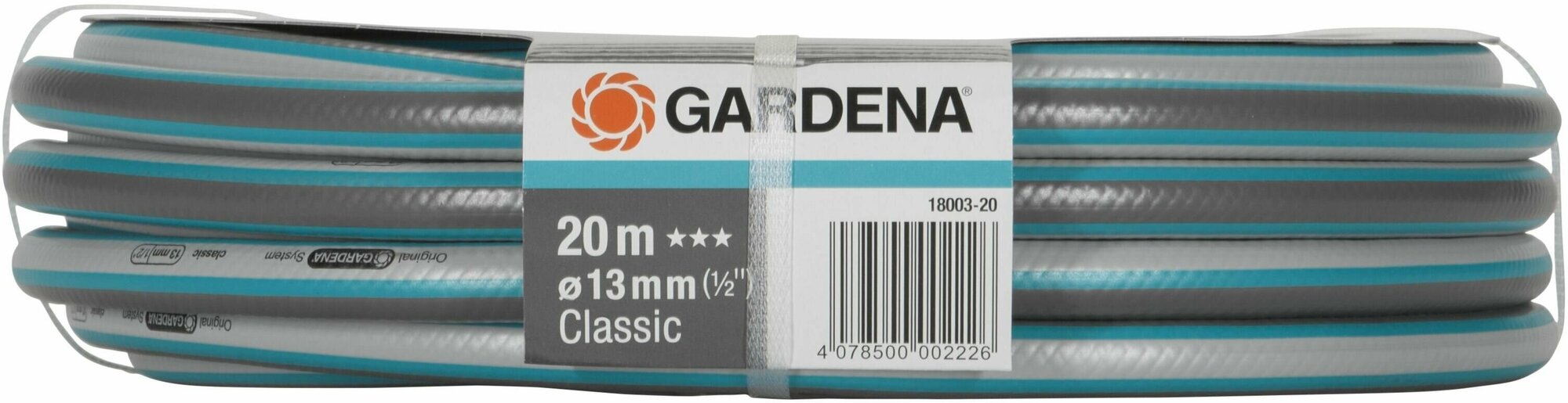 Шланг Gardena Classic 1/2" 20м поливочный армированный серый/зеленый (18003-20.000.00) - фото №9
