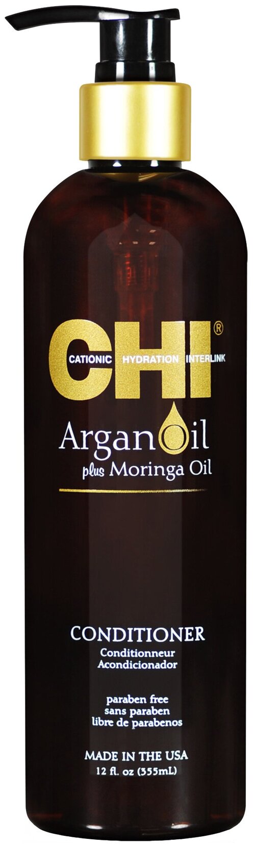 CHI кондиционер Argan Oil plus Moringa Oil для сухих и поврежденных волос, 355 мл