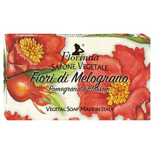 Florinda Мыло кусковое Ария цветов Fiori di melograno гранат, 100 г натуральное мыло aria fiorita fiori d acqua 100г