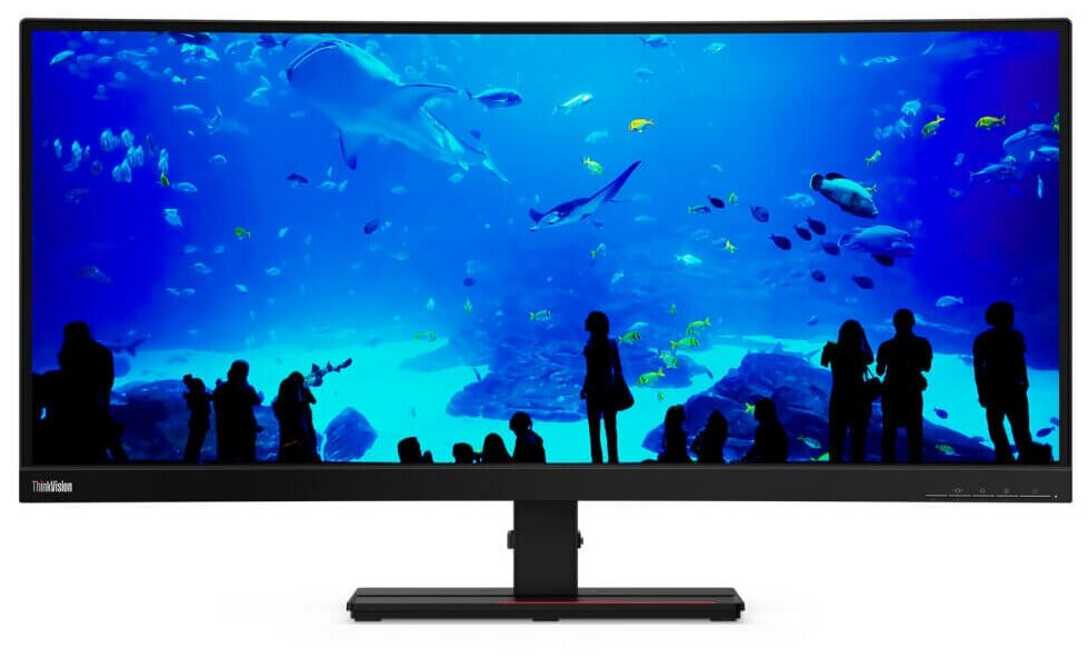 34" Монитор Lenovo ThinkVision T34w-20, 3440x1440, 60 Гц, *VA, черный