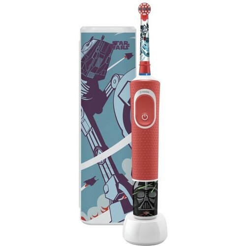 Зубная щетка электрическая Braun Oral-B Vitality Kids StarWars D100.413.2KX красный