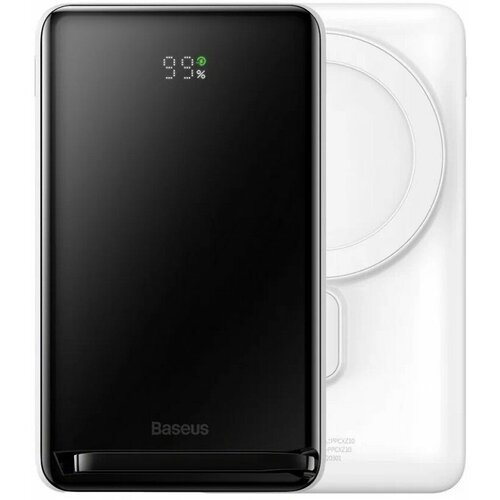 Портативное зарядное устройство Baseus Портативное зарядное устройство Baseus Magnetic Bracket Wireless Fast Charge White PPCX000202 459900₽