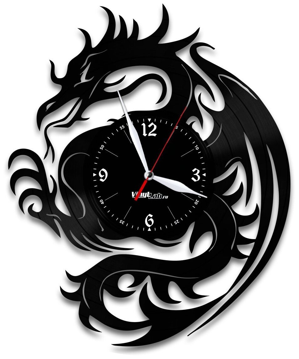 Часы из виниловой пластинки (c) VinylLab Дракон