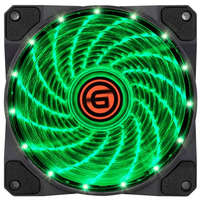 Вентилятор для корпуса Ginzzu LED 12LG15 (зеленый)