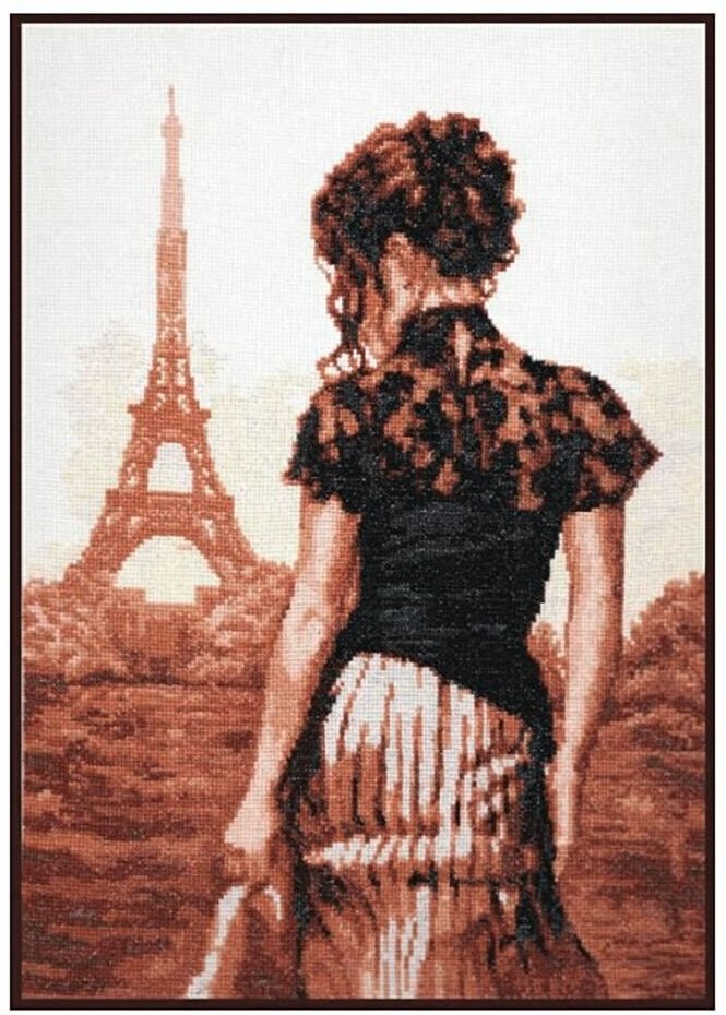 Набор для вышивания Палитра Прогулка по Парижу, 26х36 см (палитра.11.002)