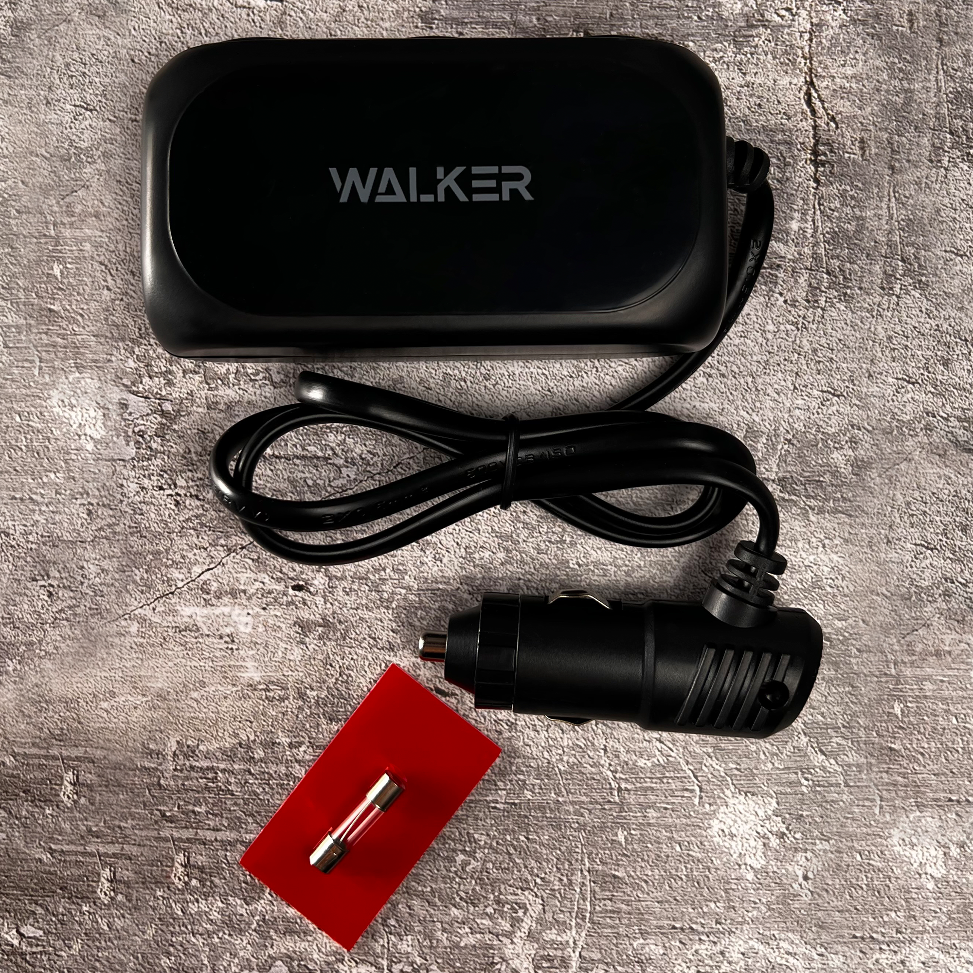 Разветвитель прикуривателя автомобильный с индикатором WALKER WSC-23 на 3 гнезда + 2 USB  черный аксессуар в подарок в авто