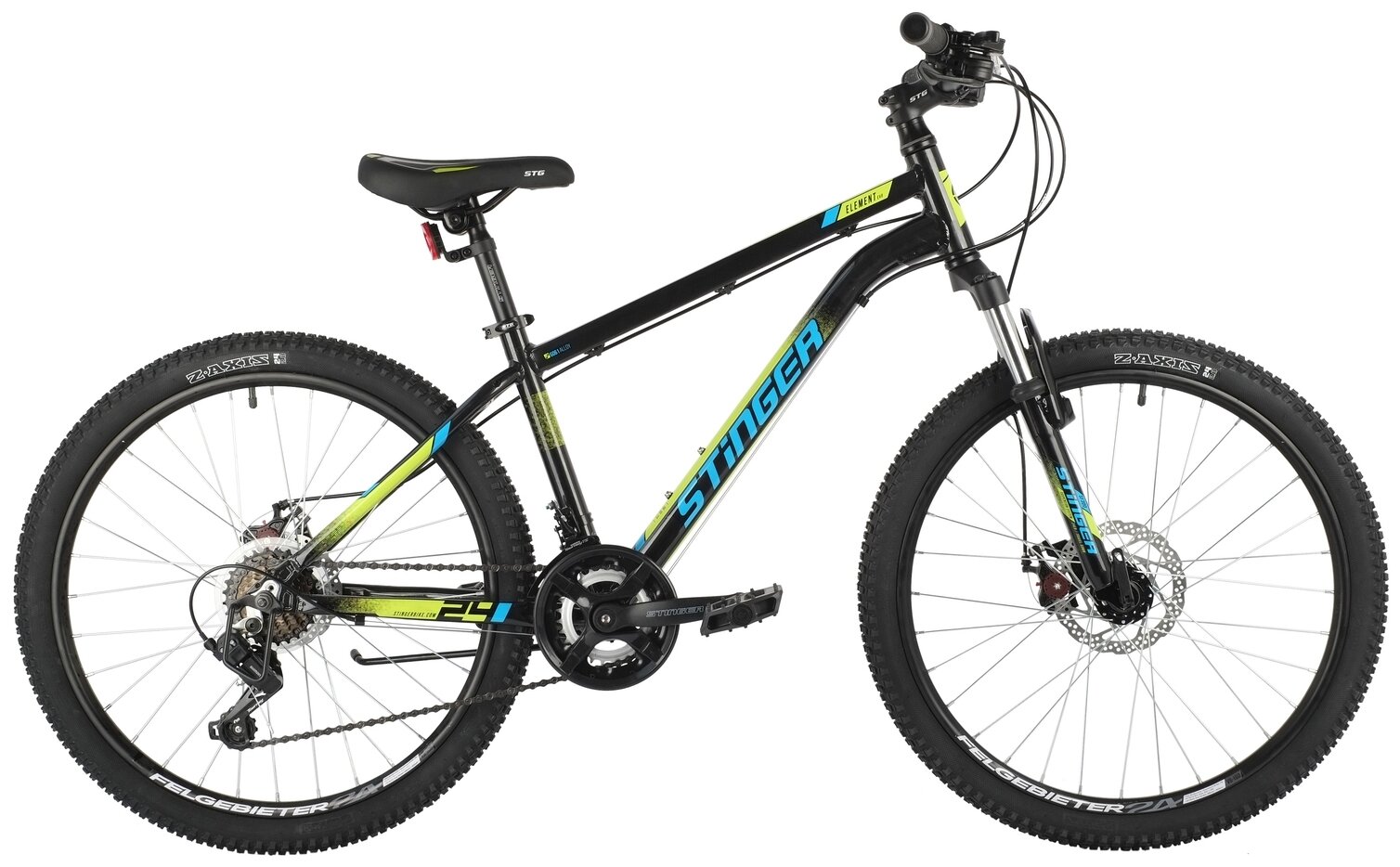 Подростковый горный (MTB) велосипед Stinger Element Evo 24 (2021) 14 AND quot (черный)