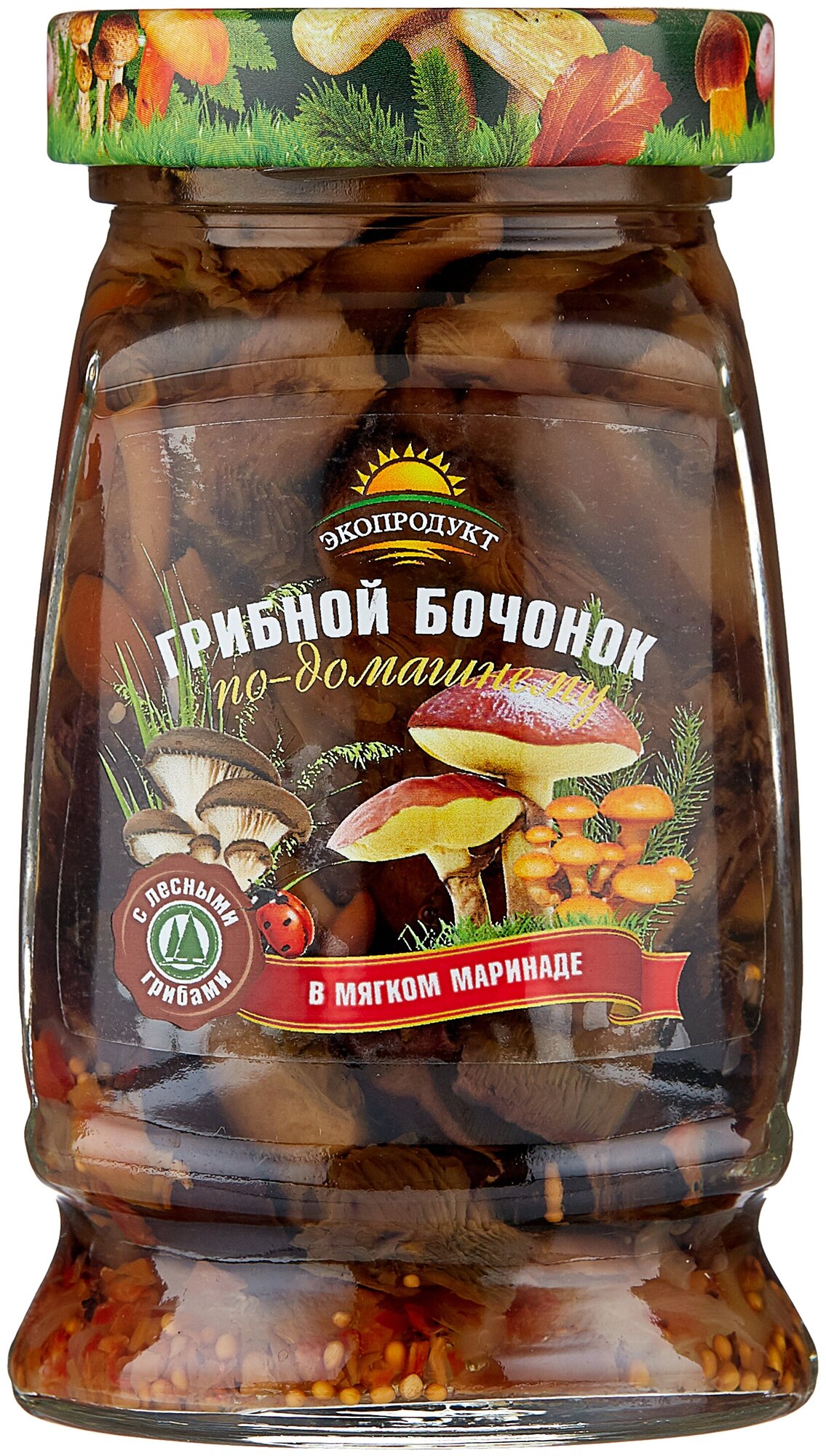 Грибной бочонок маринованный 340гр Экопродукт