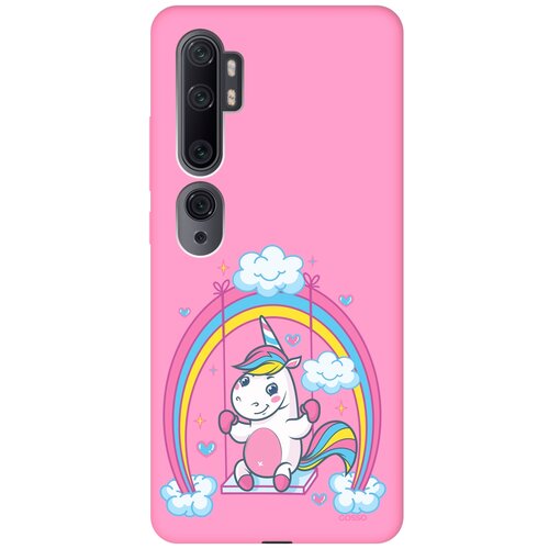 фото Re:pa чехол - накладка soft sense для xiaomi mi note 10 / note 10 pro с 3d принтом "unicorn" розовый
