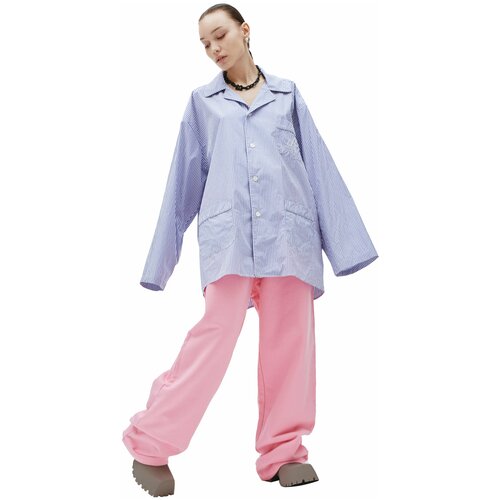 фото Balenciaga пижамная рубашка в полоску 42