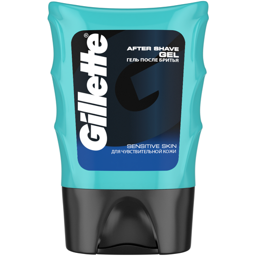 Гель после бритья Gillette Sensitive Skin, для чувствительной кожи, мужской Gillette, 80 г, 75 мл