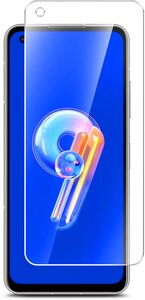 Фото Защитное стекло для Asus Zenfone 9 (Асус Зенфон 9) на Экран, (гибридное: пленка+стекловолокно), прозрачное тонкое Hybrid Glass, Brozo