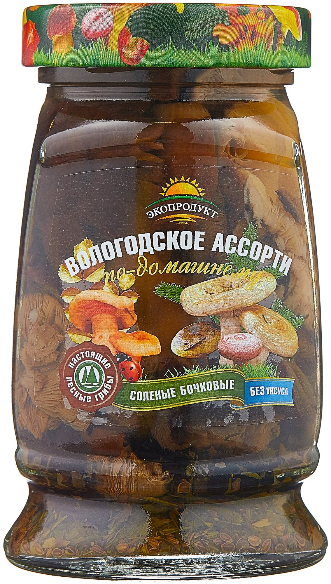 Ассорти соленое грибное Вологодское экопродукт 340гр