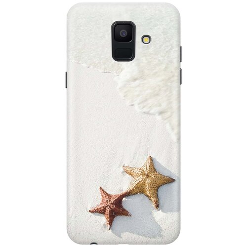 фото Gosso ультратонкий силиконовый чехол-накладка для samsung galaxy a6 (2018) с принтом "две морские звезды"