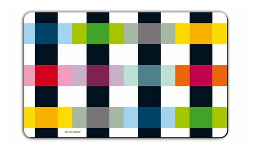 Разделочная доска REMEMBER Colour Caro FR203, 23.4х14.4 см, белый/черный