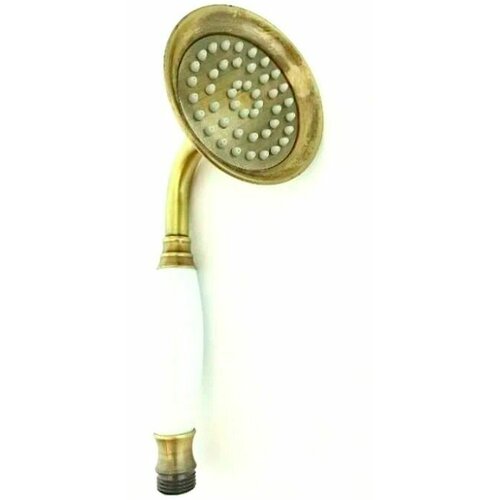 Diadonna RETRO лейка для душа с белой ручкой, пластик, хром