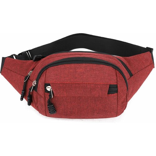 Сумка поясная , фактура гладкая, бордовый, черный сумка поясная piove 315 sport ред повседневная красный