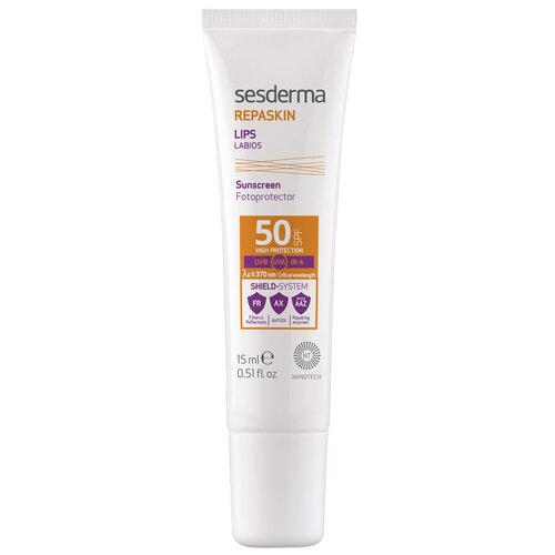 Средство SESDERMA для губ солнцезащитное SPF 50 Repaskin, 15 мл