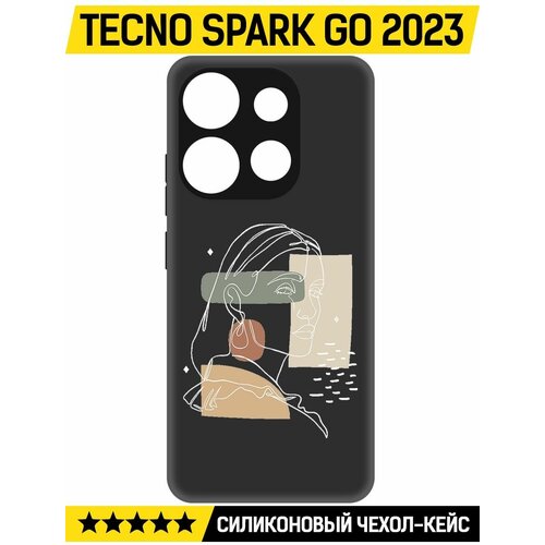 Чехол-накладка Krutoff Soft Case Уверенность для TECNO Spark Go 2023 черный