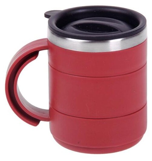 Термокружка для кофе, чая, напитков TAKE IT EASY "Каркан", термостакан, объем 450 мл, цвет красный, размер 12,5х10,5 см - фотография № 3