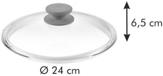 Крышка стеклянная для духовки Tescoma Unicover 24 см с термостойкой ручкой . - фотография № 3