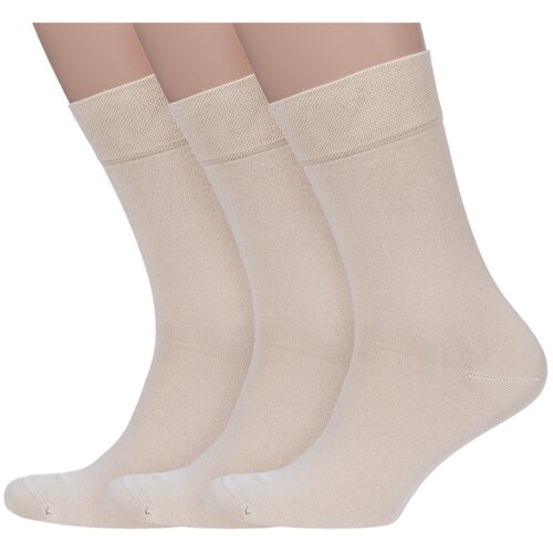 Носки Diwari, 3 пары, размер 29, бежевый носки diwari 3 пары размер 29 серый