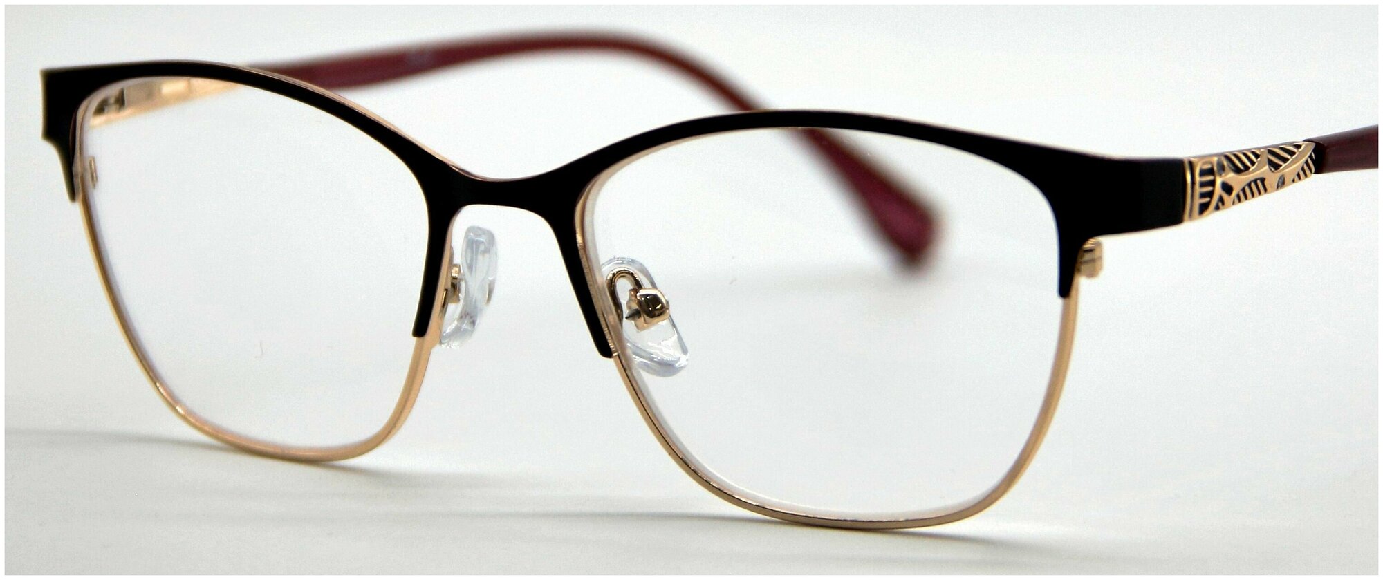 Готовые очки для зрения Marcello GA0350 C4 с диоптриями +3 /Очки женские корректирующие/Оправа металл/Флексовое крепление дужек/Футляр в комплекте