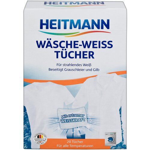 Салфетки для стирки Heitmann без отбеливателя, 20 шт.