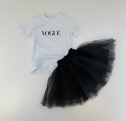 Комплект одежды , размер 110, белый, черный