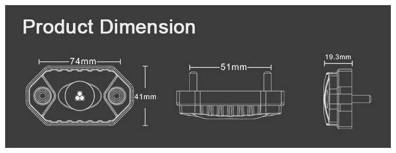 Подсветка автомобильная / фара светодиодная Aurora 9W 495 Lm 12V 035A IP68 дневные ходовые огни