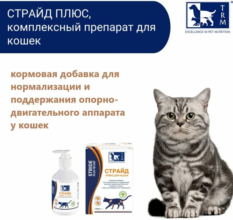 TRM Страйд Плюс комплексный препарат для кошек, 160 мл - фото №12
