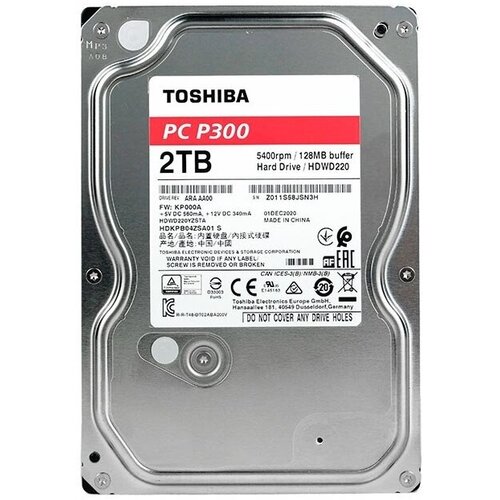 Жесткий диск Toshiba P300 2TB HDWD220YZSTA 503600₽