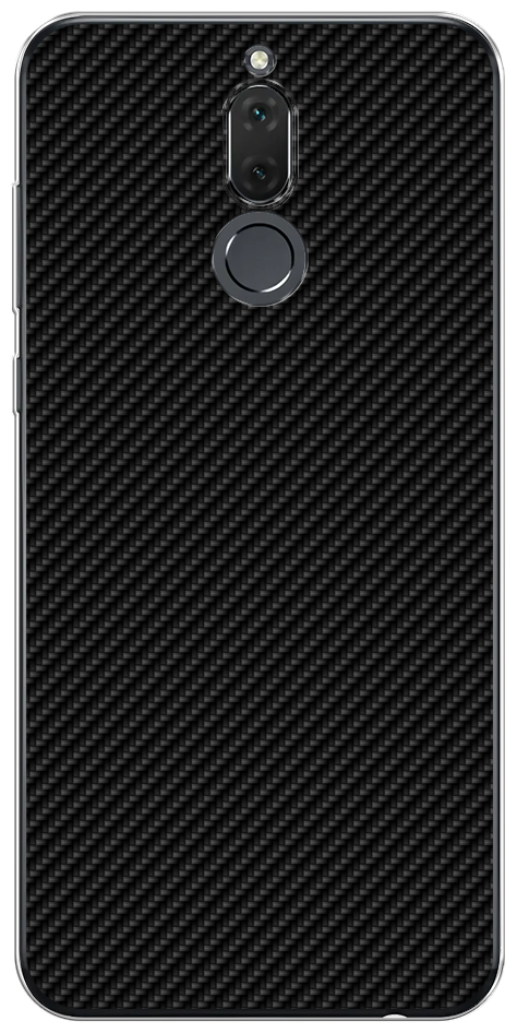Силиконовый чехол на Huawei Mate 10 Lite / Хуавей Мате 10 Лайт "Черный карбон"