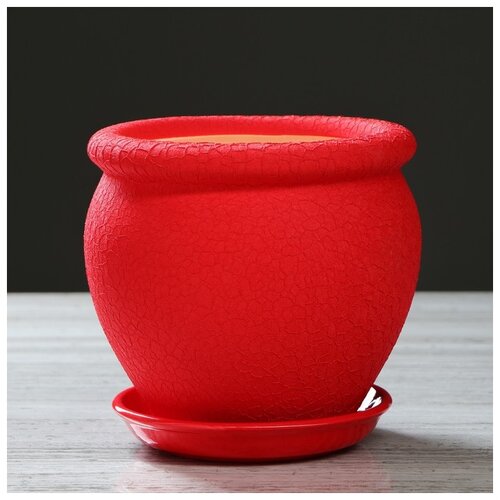 Горшок Вьетнам №4 (шелк красный) 1,5л, d17см
